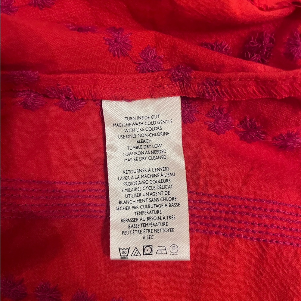 Free People‎ Juni Strawberry Spritz Embroidered Backless Halter Mini Dress Large - Picture 6 of 7